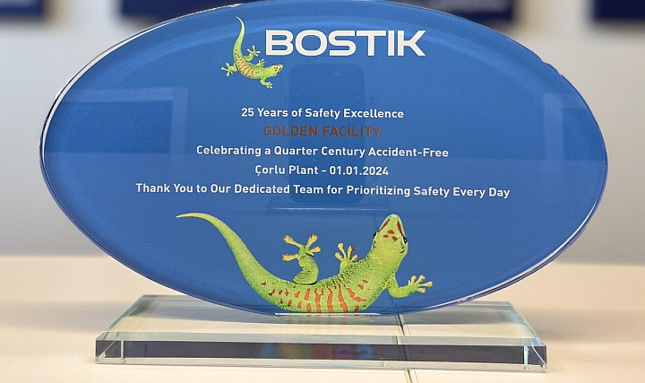 Bostik Türkiye'nin Çorlu Fabrikası Uluslararası Güvenlik Ödülüne Layık Görüldü Bostik Türkiye'nin Çorlu Fabrikası Uluslararası Güvenlik Ödülüne Layık Görüldü