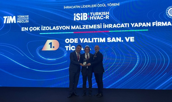 ODE, Yalıtım Malzemeleri İhracatında Zirveye Yerleşti ODE, Yalıtım Malzemeleri İhracatında Zirveye Yerleşti